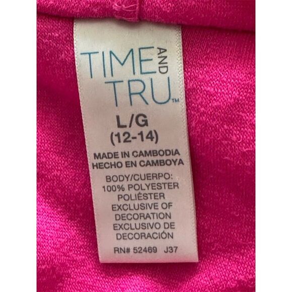 Time and True Women's Sleeveless Hoodie swim coverup Pink Size L Casual - Picture 4 of 5